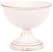 Aranžovací kovový kalich, biela, 13 x 13 x 11 cm