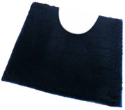 ROUTNER Kúpeľňová predložka COTTON Tmavomodrá 20115 - Tmavomodrá / 50 x 50 cm WC s výkrojom 20115