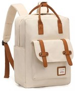 Konofactory Béžový dizajnový batoh do lietadla "Traveller" - S (25l)