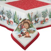 VIANOČNÝ GOBELÍNOVÝ OBRUS XMAS 100X100 CM VZOROVANÁ