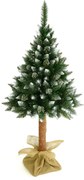 Vianočný stromček na pni Christee 7 160 cm - zelená / biela