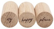 Eulenschnitt Drevené háčiky Oak Wood My Happy Place – set 3 ks
