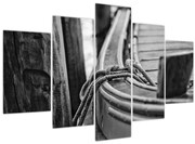 Obraz - Priviazaná loď (150x105 cm)