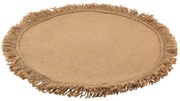 Jutové prestieranie so strapcami - Ø 43 cm