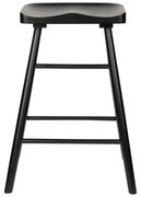 Čierna barová stolička z dubového dreva (výška sedadla 65,5 cm) Vander – White Label