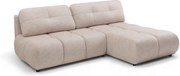 Rohová sedačka Lerio pravá s funkciou spania - svetlo béžová hydrofóbna tkanina Blur 02