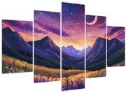 Obraz - Fialová krajina (150x105 cm)