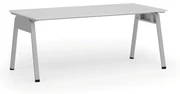 Kancelársky stôl PRIMO GAMMA, 1800 x 900 mm, sivá podnož, biela