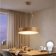 Brilagi - LED luster na lanku CARVALHO MODERN 3xE27/60W/230V dub pr. 47,5 cm