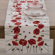 GOBELÍNOVÝ BEHÚŇ NA STÔL PAPAVER 40X100 CM KVETY