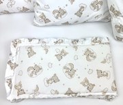 INTERMEDIC SK Mantinel do postieľky s volánikom Teddy / minky krémová – 180x30 cm