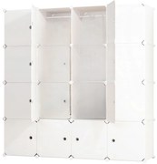 Hogler 3417 Variabilný policový systém 25 modulov, 183 x 183 x 47 cm, biely