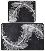 Antracitové kúpeľňové predložky v súprave 2 ks 60x100 cm Alisan – Foutastic