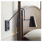 Feiss - Nástenná lampa SIMON 1xE27/60W/230V čierna/zlatá