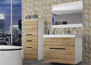 Kúpeľňový nábytok Belini  dub sonoma + umývadlo + zrkadlo  ROD M 2/0/W/DS/0/ZW