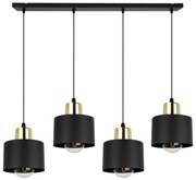 Závesné svietidlo Panta, 4x čierne kovové tienidlo, g