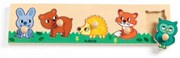 Drevené vkladacie puzzle - V lese