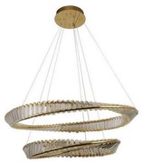 LED Stmievateľný luster na lanku LED/90W/230V 3000-6500K zlatá/chróm + DO