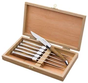Steakové nože v drevenom boxe set 6 ks - Basic - 118790