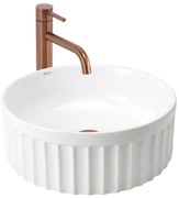 Rea Duo, umývadlo na dosku 380x380x145 mm, biela lesklá, REA-U3602