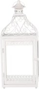 Kovový lampáš Mirja 50 cm, biela antik%