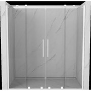 Mexen Velar Duo posúvacie sprchové dvere 170 cm, Priehľadné, Biele - 871-170-000-02-20