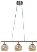 Cottex T2493AA - Závesný luster na lanku CAPELLA 3xE14/40W/230V dymová/hnedá