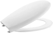 ROCA Victoria, antibakteriálne WC sedadlo 447x360x48 mm, SUPRALIT, kovové pánty, biela lesklá, ROC-A801B6000B