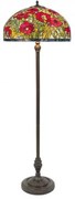 Vitrážová lampa stojaca POPPY 170*50