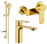 Mexen Milo DF40 sprchová súprava, zlatá - 71304DF40-50