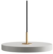 Svetlosivé kovové LED stmievateľné závesné svietidlo s kovovým tienidlom ø 31 cm Asteria Plus – UMAGE