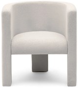 Krémové dizajnové kreslo MILU