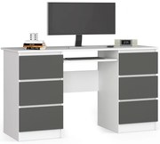 Psací stůl A-11 135 cm bílý/grafitově šedý