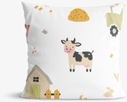 Goldea detská bavlnená obliečka na vankúš - život na farme 40 x 40 cm