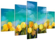Obraz žltých tulipánov (150x105 cm)