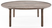 Hnedý okrúhly konferenčný stolík z dubového dreva ø 100 cm Mu – Gazzda