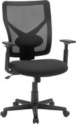 XXXLutz OTOČNÁ STOLIČKA, sieťovina, netkaná textília, čierna Boxxx - Online Only kancelárie - 002543006804