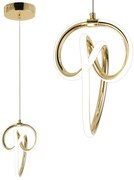 Toolight Toolight, LED závesné svietidlo, 11W, 3000K, LHJ092-1CP, zlatá lesklá, OSW-60041