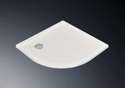 Erga Laos, štvrťkruhová sprchová vanička 80x80x5cm, akrylát, biela lesklá, ERG-V06-ACR-8080Q-WH-CR