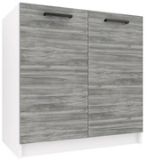 Kuchynská skrinka Belini drezová 80 cm šedý antracit Glamour Wood bez pracovnej dosky TOR SDZ80/0/WT/GW/0/B1