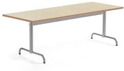 Stôl PLURAL, 1800x800x720 mm, linoleum - béžová, strieborná