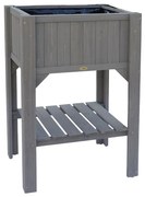 Habau Vyvýšený záhon s odkladacou plochou Kompakt (sivá) (100271521)