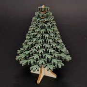 AMADEA Drevený 3D stromček zelený 10 cm