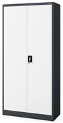 Uzamykateľná upratovacia skriňa DAWID 900 x 1850 x 450 mm, antracitovo-biela