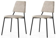 Súprava jedálenských stoličiek Lima Ecru and Black, 2 ks