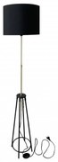 Stojacia lampa TEGOLA 1xE27/60W/230V čierna/zlatá