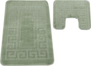 DY Kúpeľňová sada koberčekov s výrezom Montana Ethnic - svetlozelená