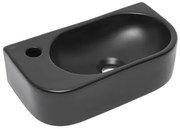 Umývadlo SAT Infinitio 40x21,5 cm černá mat bez prepadu SATINF4021LBKM
