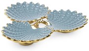 Dekoračný podnos HIRAL 3 01 modrý / zlatý