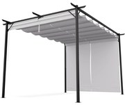 Blumfeldt Pantheon Robust, pergola, 3 x 4 m, s bočnými roletami, práškovo lakovaná oceľ odolná voči poveternostným vplyvom